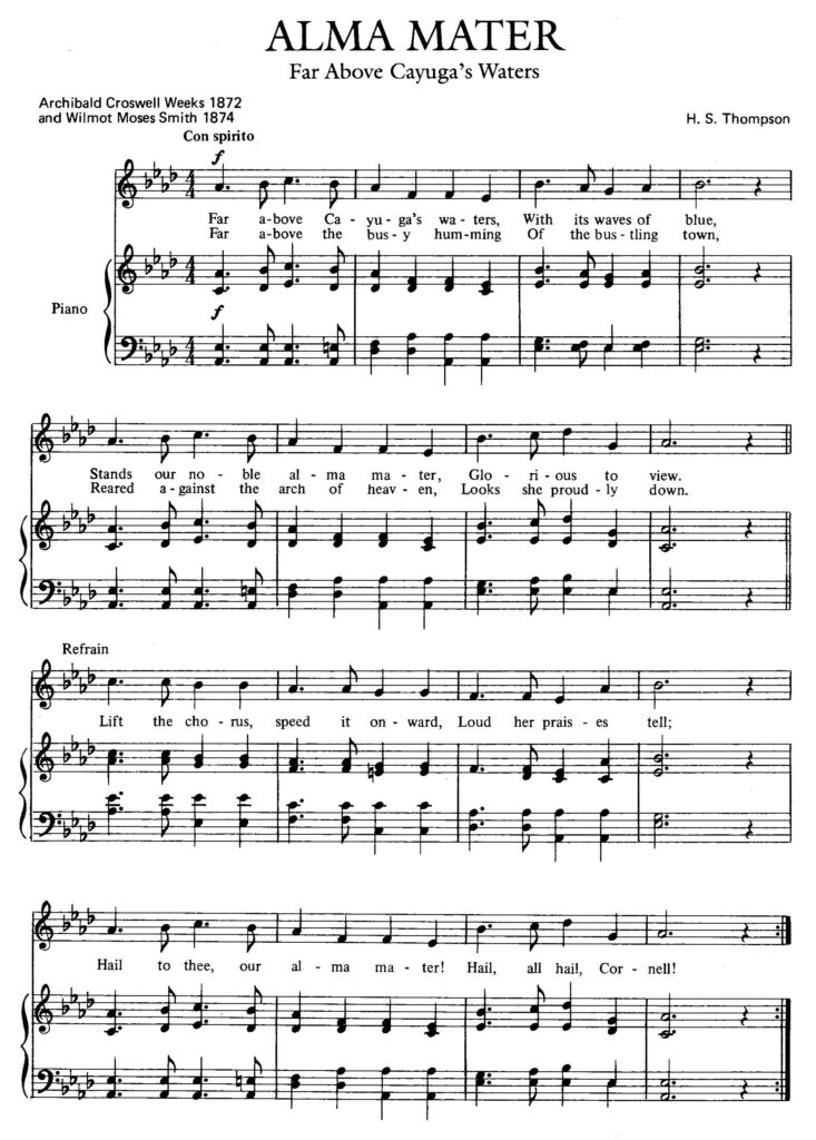 Alma Mater music notation